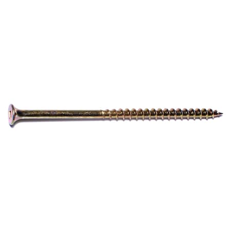 Buildright #10, Square Drive, Flat Head Wood Screw, Zinc Yellow Steel, 240 PK 07941